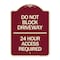 Signmission Do Not Block Driveway 24 Hour Access Required Heavy-Gauge Aluminum Sign, 24" H, BU-1824-24178 A-DES-BU-1824-24178 - alternate 1